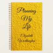 Mijn levensgeel getextureerd  plannen planner (Voorkant)