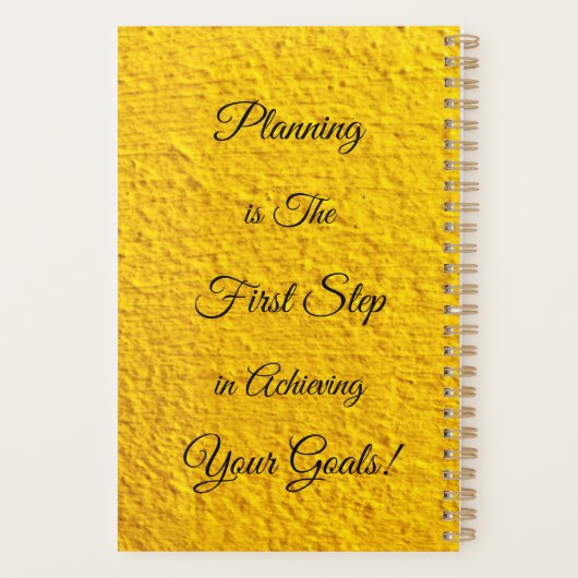 Mijn levensgeel getextureerd  plannen planner (Achterkant)