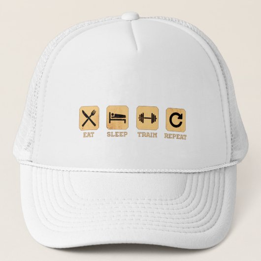 Mijn levensstijl Eet Slaap Trein Herhaal Trucker H Trucker Pet (Voorkant)