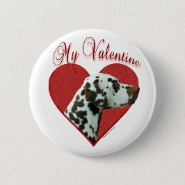 Mijn lever Dalmatische Valentijn Ronde Button 5,7 Cm