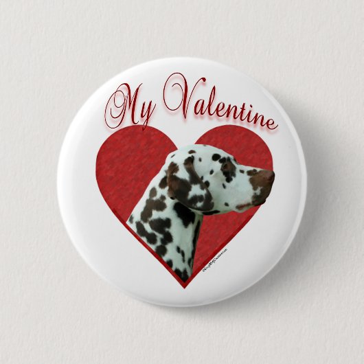 Mijn lever Dalmatische Valentijn Ronde Button 5,7 Cm (Voorkant)
