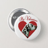 Mijn lever Dalmatische Valentijn Ronde Button 5,7 Cm (Voorkant /achterkant)