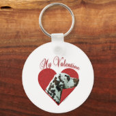 Mijn lever Dalmatische Valentijn Sleutelhanger (Voorkant)