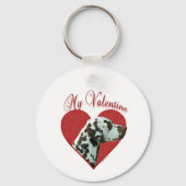 Mijn lever Dalmatische Valentijn Sleutelhanger (Achterkant)