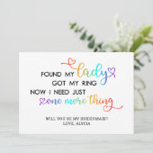 Mijn LGBT-bruid gevonden, word mijn bruidsmeisje Kaart (Staand voorkant)