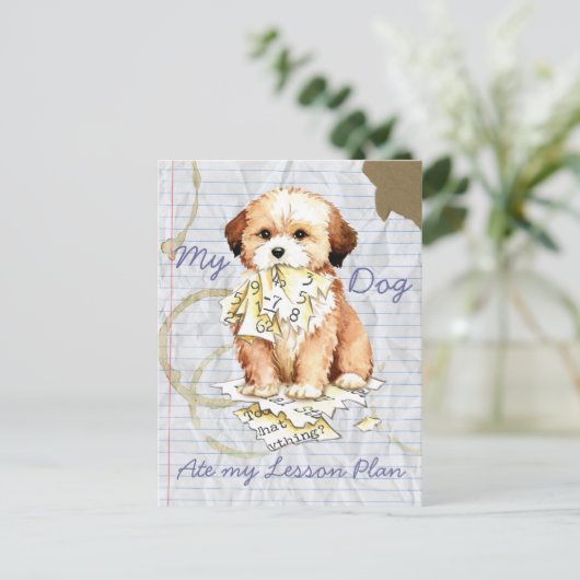 Mijn Lhasa Apso heeft mijn Briefkaart van het Less (Staand voorkant)