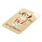 Mijn Lhasa Apso heeft mijn thuiswerk Magnet Magneet (Linkerzijde)
