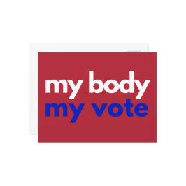 Mijn lichaam en mijn stem in november briefkaart