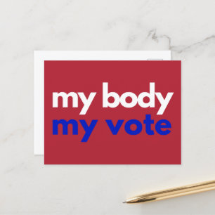 Mijn lichaam en mijn stem in november briefkaart