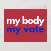 Mijn lichaam en mijn stem in november briefkaart (Voorkant)