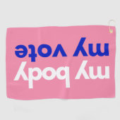 Mijn lichaam en mijn stem in november golfhanddoek (Horizontaal)