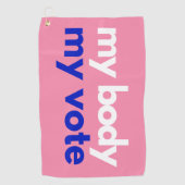 Mijn lichaam en mijn stem in november golfhanddoek (Voorkant)