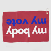 Mijn lichaam en mijn stem in november golfhanddoek (Horizontaal)