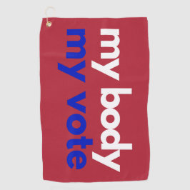 Mijn lichaam en mijn stem in november golfhanddoek