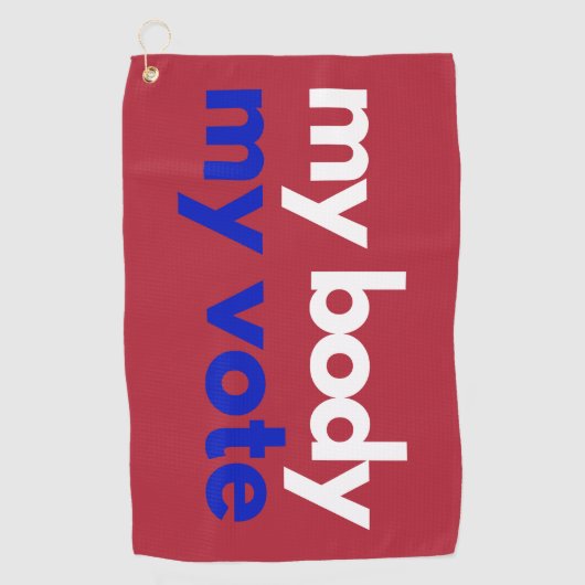 Mijn lichaam en mijn stem in november golfhanddoek (Voorkant)