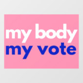 Mijn lichaam en mijn stem in november raamsticker (Vel)