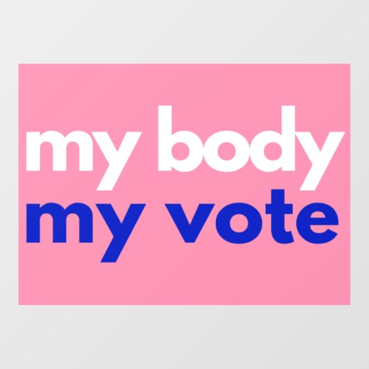 Mijn lichaam en mijn stem in november raamsticker (Vel)