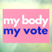 Mijn lichaam en mijn stem in november raamsticker (Vel 3)