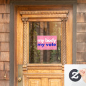 Mijn lichaam en mijn stem in november raamsticker (Huis Deur)