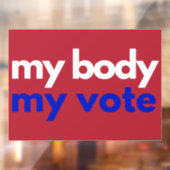 Mijn lichaam en mijn stem in november raamsticker (Vel 2)