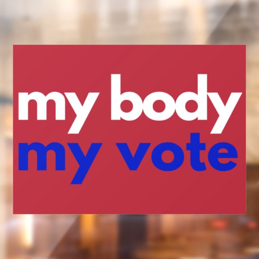 Mijn lichaam en mijn stem in november raamsticker (Vel 2)