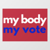 Mijn lichaam en mijn stem in november raamsticker (Vel)