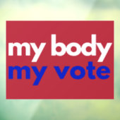 Mijn lichaam en mijn stem in november raamsticker (Vel 3)