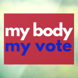 Mijn lichaam en mijn stem in november raamsticker