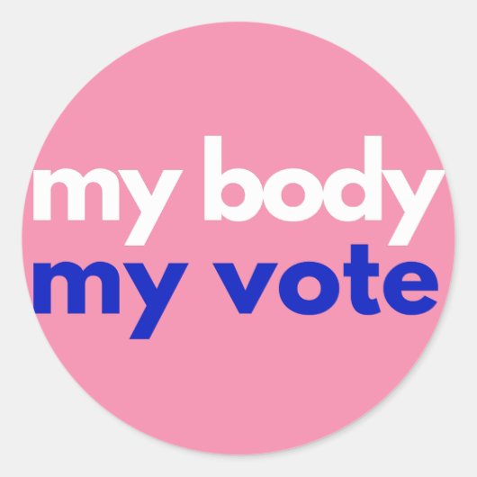 Mijn lichaam en mijn stem in november ronde sticker (Voorkant)