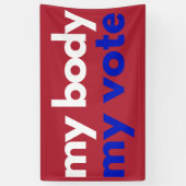 Mijn lichaam en mijn stem in november spandoek (Verticaal)