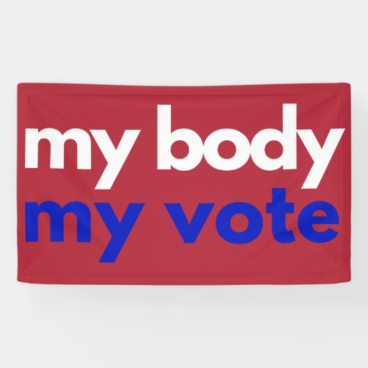 Mijn lichaam en mijn stem in november spandoek (Horizontaal)