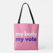 Mijn lichaam en mijn stem in november tote bag (Achterkant)