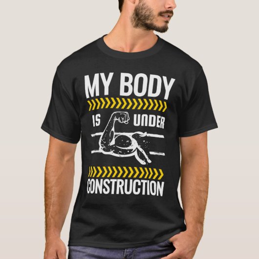 Mijn lichaam is bezig met de 'Weightlift Workou' i T-shirt (Voorkant)
