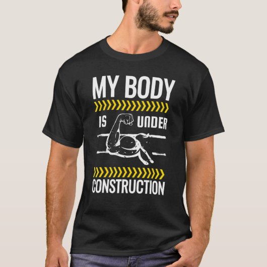 Mijn lichaam is bezig met de 'Weightlift Workou' i T-shirt (Voorkant)