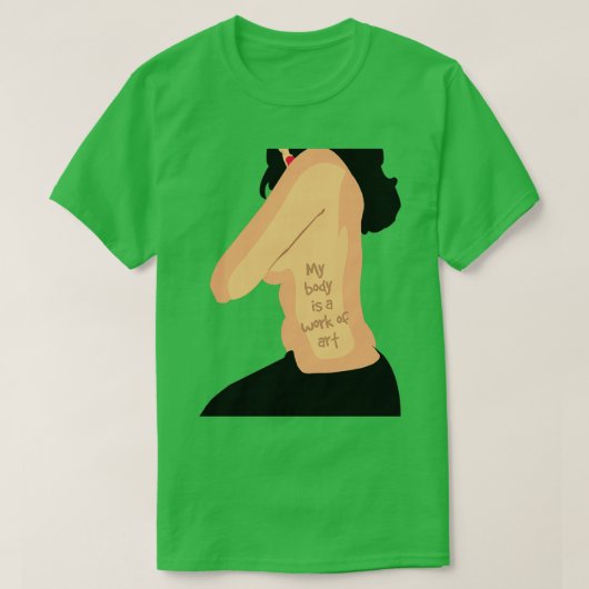 Mijn lichaam is een kunstwerk t-shirt (Design voorkant)