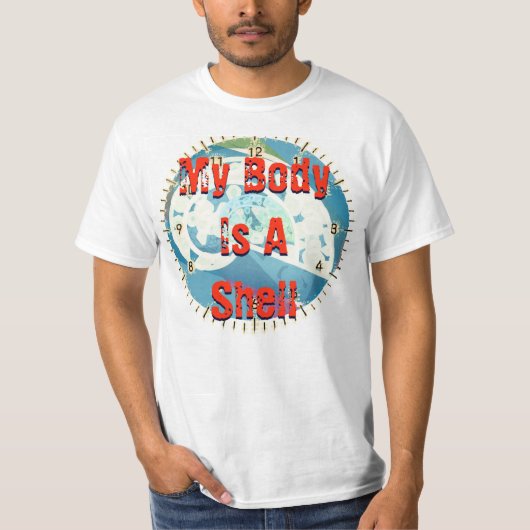 Mijn lichaam is een schelpenmysterie t-shirt (Voorkant)