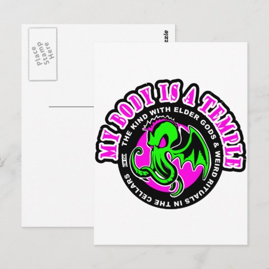 MIJN LICHAAM IS EEN TEMPEL BRIEFKAART (Voorkant / Achterkant)