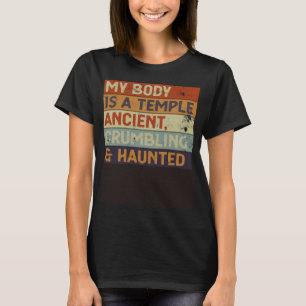 Mijn lichaam is een tempel oude brokkelende & spoo t-shirt