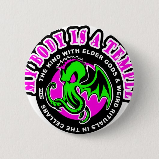 MIJN LICHAAM IS EEN TEMPEL RONDE BUTTON 5,7 CM (Voorkant)