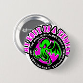 MIJN LICHAAM IS EEN TEMPEL RONDE BUTTON 5,7 CM (Voorkant /achterkant)