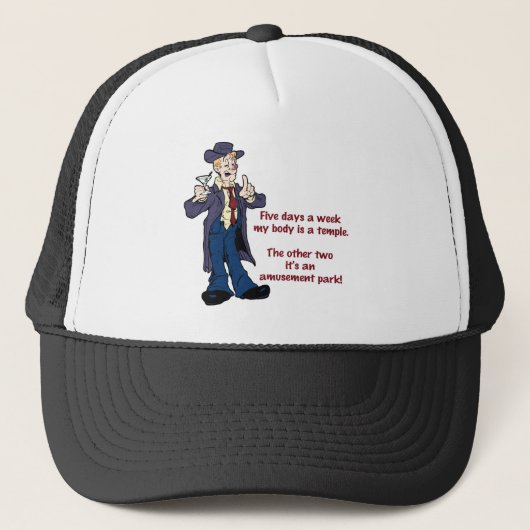 Mijn lichaam is een tempel trucker pet (Voorkant)
