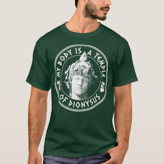 Mijn lichaam is een tempel van Dionysus Fun Philos T-shirt