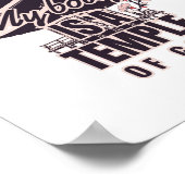 Mijn lichaam is een tempel van God Poster (Hoek)