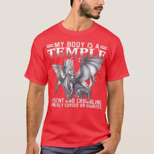 Mijn lichaam is een tijdrovend kruipend en gehakt t-shirt