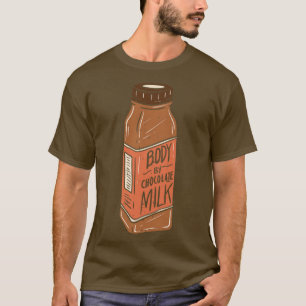 Mijn lichaam is gemaakt van chocolademelk grappig t-shirt