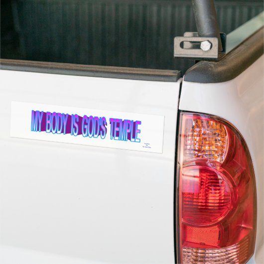 Mijn lichaam is Gods Temple Bumpersticker (Op Truck)