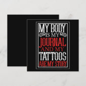 Mijn lichaam is mijn Journal Tattoo Artist Lover G Feestdagenkaart (Voorkant / Achterkant)