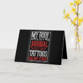 Mijn lichaam is mijn Journal Tattoo Artist Lover G Kaart (Gele Bloem)