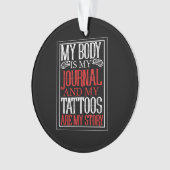 Mijn lichaam is mijn Journal Tattoo Artist Lover G Ornament (voorkant)