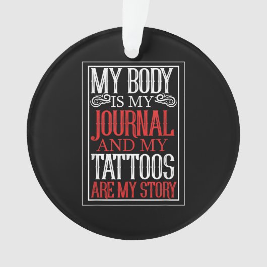 Mijn lichaam is mijn Journal Tattoo Artist Lover G Ornament (voorkant)
